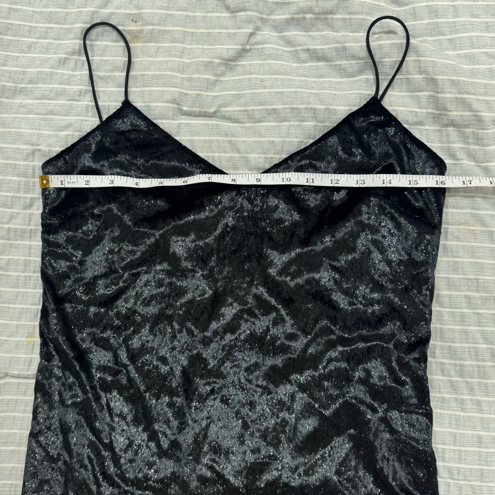 Topshop women black shimmer mini dress size‎ 4 - Picture 4 of 7